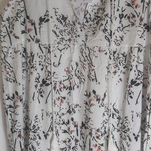 Light airy blk /white print dress